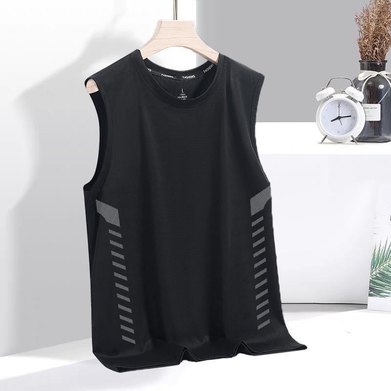 

Мужская быстросохнущая спортивная майка без рукавов из ледяного шелка для летнего фитнеса и бега 3XL (suggested 72.5-80 kg)