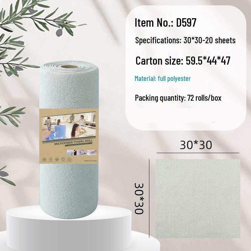 Hand-Tearable, Multi-Functional Kitchen Cleaning Rag: Strong Absorption, Lint-Free, Thick, Disposable.
