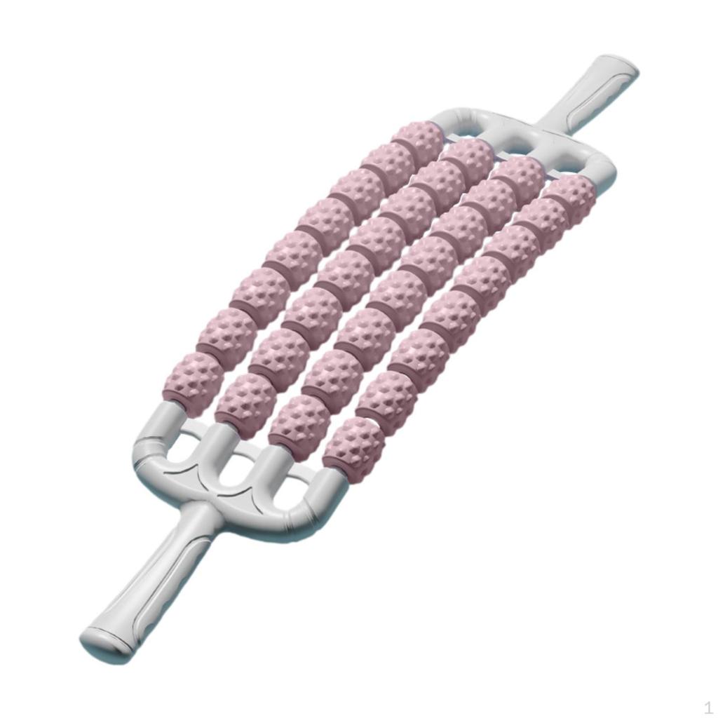 Bendable Massage Stick 4 Row Roller Leg Portable Tool Muscle Relaxation Shaft for