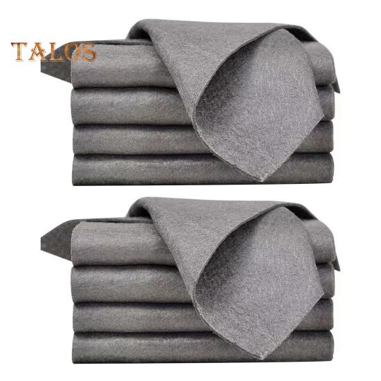 

10 шт., ткань для чистки стеклянных окон, без разводов, сильное водопоглощение, износостойкая тряпка для чистки из микрофибры M серый