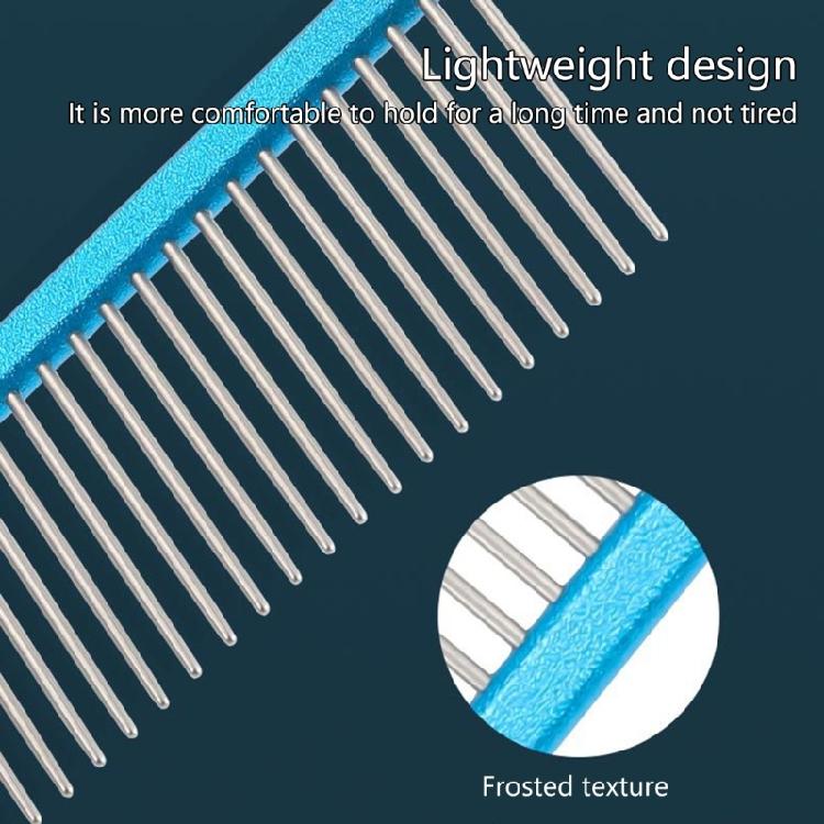 Straight Row Cats Comb Hair Removal Dog Deshedding Hair Comb Hair Remover 2pcs  Massage Comb Pet Grooming Supply