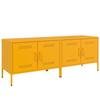 VidaXL Meubles TV 2 pcs jaune moutarde 68x39x50,5 cm acier, support TV, buffet TV, meuble multimédia, banc TV, armoire hifi, 842941