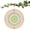 10 Zoll Böhmisches Mandala Windspiel Metall Gartendekor mit 360° drehbarem Haken Keine Batterie erforderlich Perfektes Geschenk für Außen Terrasse Hof
