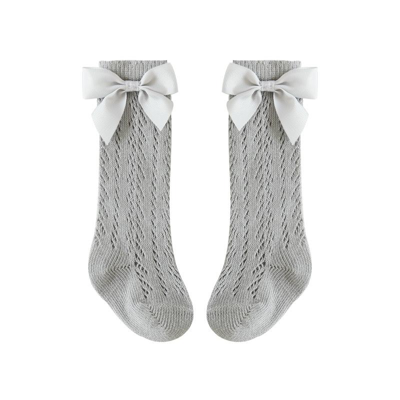 Baby Girls Socks Toddler Spanish Style Bow Cotton Mesh Breathable Newborn Infant Socks 0-5 Years