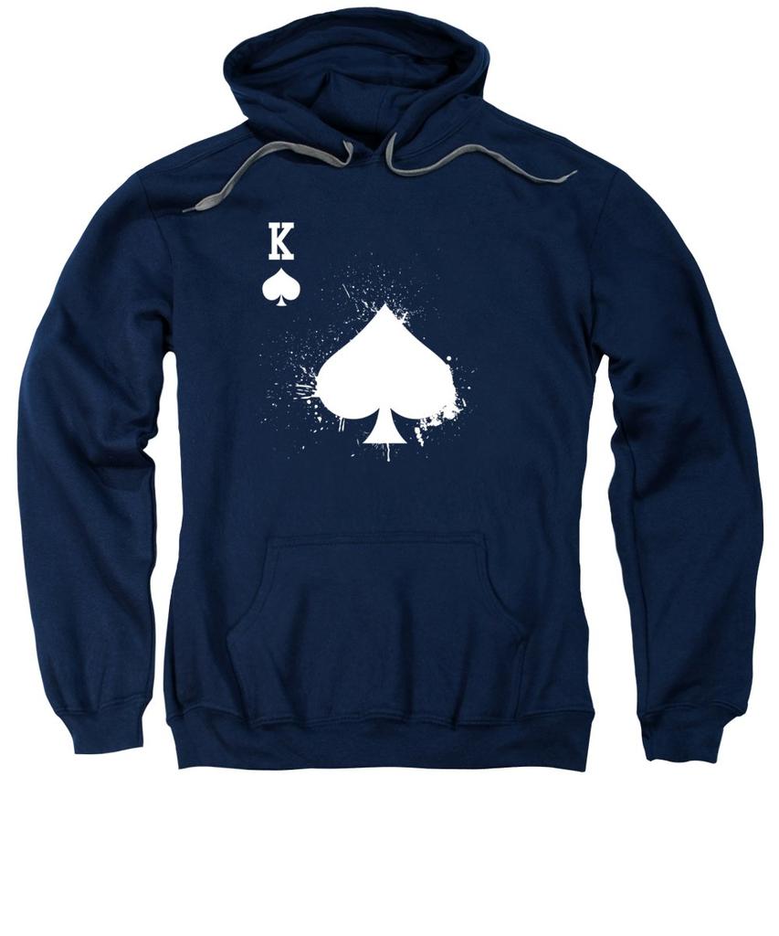 Buy 300 GSM Men's Healthy Cotton Hoodies king spade i Print Premium