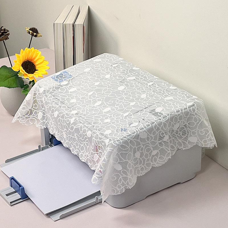 

1PC White Lace Multi-purpose Printer Fax Machine Universal Kitchen Pressure Cooker 60X60cm Dustproof Cover 60*60cm