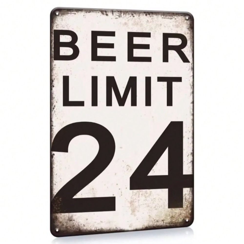 

Metal Poster Retro Beer Sign 24 Limit Tin Sign for Bar Garage Wall Decor