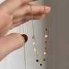 18K Gold Plated Stainless Steel Necklace – Round Bead Chain, Elegant Daily Wear & Vacation, Versatile All-Year Accessory for Women