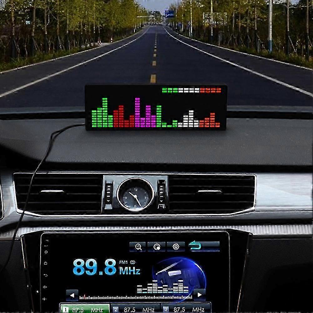 LED Hudební Spektrum Rytmická Světla Hlasový Senzor 1624 RGB Indikátor Úrovně Atmosféry S Displejem Hodin