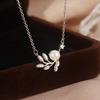 Pearl Leaf Clavicle Necklace: Summer 2021 Light Luxury, Versatile, Celebrity Style for Women
