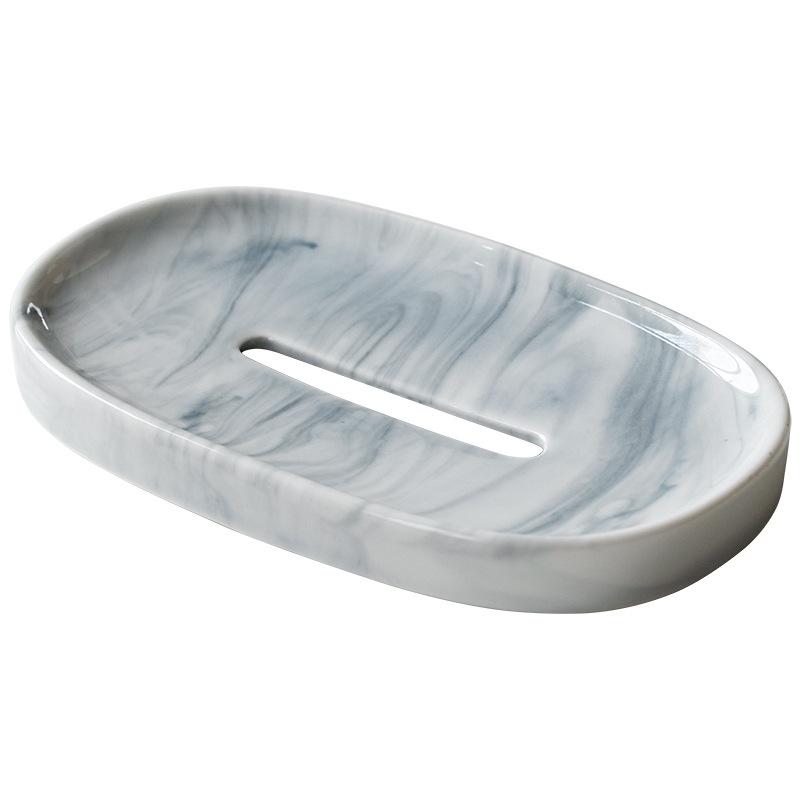 Simple Ceramic Soap Dish Hotel Toilet Creative Drain Soap Box Holder Soap Organization Nordic Home Bathroom Accessories
