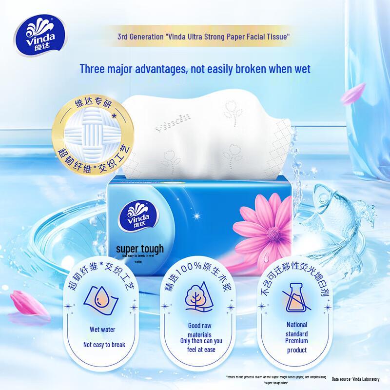 Vinda Ultra-Strong 3-Ply Facial Tissues