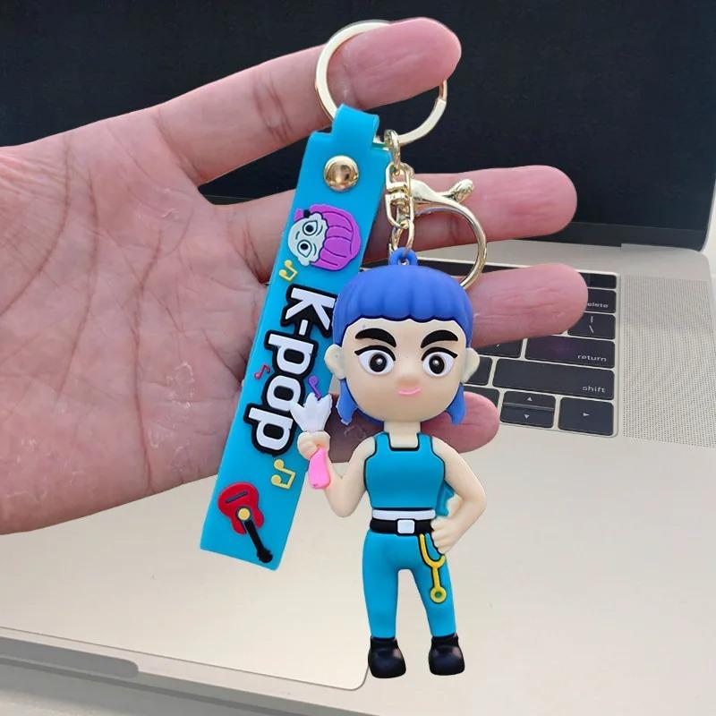 New KPOP Demon Hunters Little Tiger Keychain Pendant Cartoon Anime Monster Hunt Girl Key Ring Bag Hanging Decoration Gift