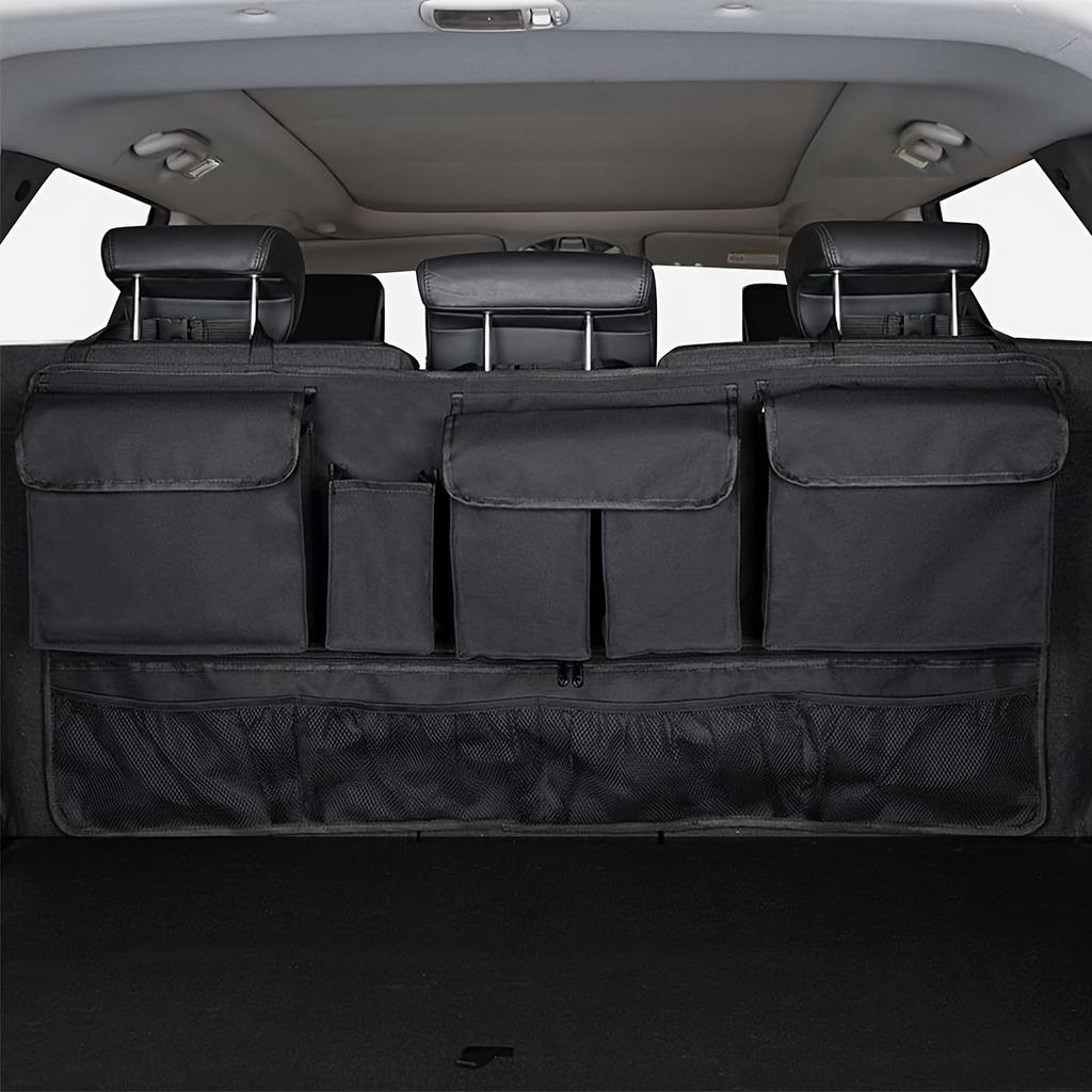 Car Trunk Storage Hanging Bag, Seat Back Storage Bag, SUV Rear Seat Multifunctional Storage Net Bag Supplies