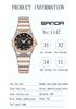SANDA1147 Luxury Women's Quartz Watch with Mother of Bell Dial and Diamond Studded Steel Strip 3ATM Waterproof Fashion Watch -1