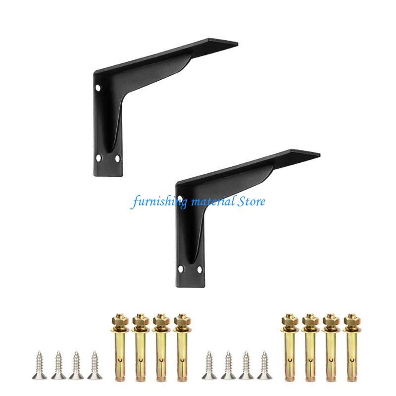 Y5GD 1Pair Metal Shelf Brackets Wall Mounted Shelf Holder Floating Shelves Bracket