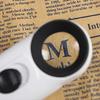 40X Handheld Magnifier With Two LED Lights For Jewelry Identification Diamond Jade HD Magnifying Glass