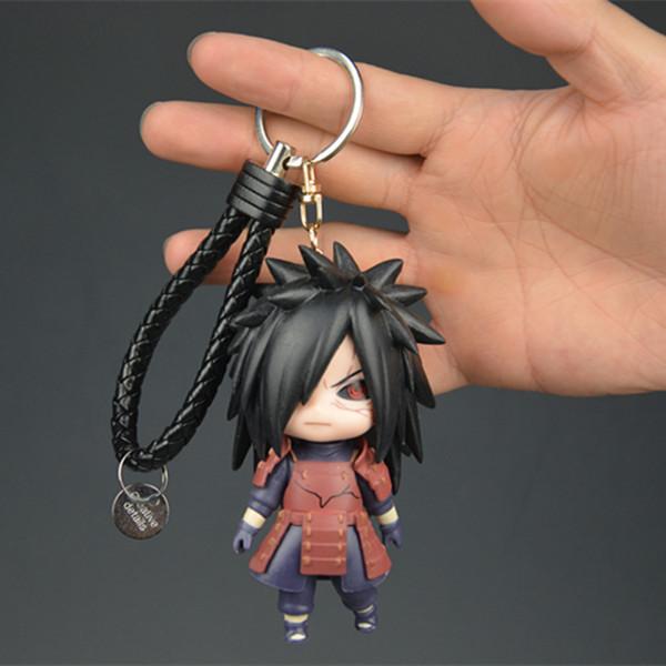 Naruto Anime Figure Keychain Haruno Sakura Hatake Kakashi Gaara Uzumaki Naruto PVC Pendant key Rings Kids Birthday Toy Gift