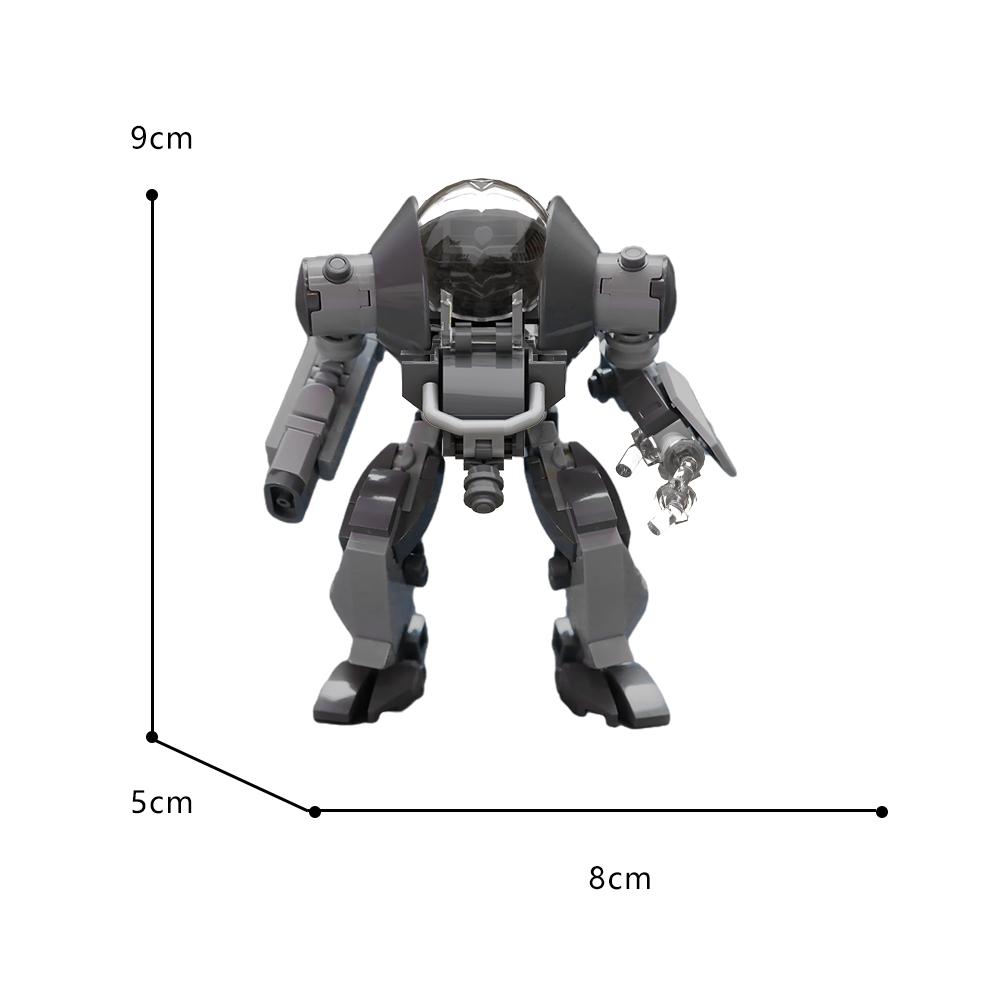 Mecha model MOC stavebnice DIY montáž kreativní hračky, velmi dobrý dárek pro milovníky stavebnic