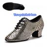 Women's Lady's Girl's Indoor Outdoor Oxford Leather Upper Chunky Heel Sneaker Heel High Ballroom Modern Latin Dance Shoes