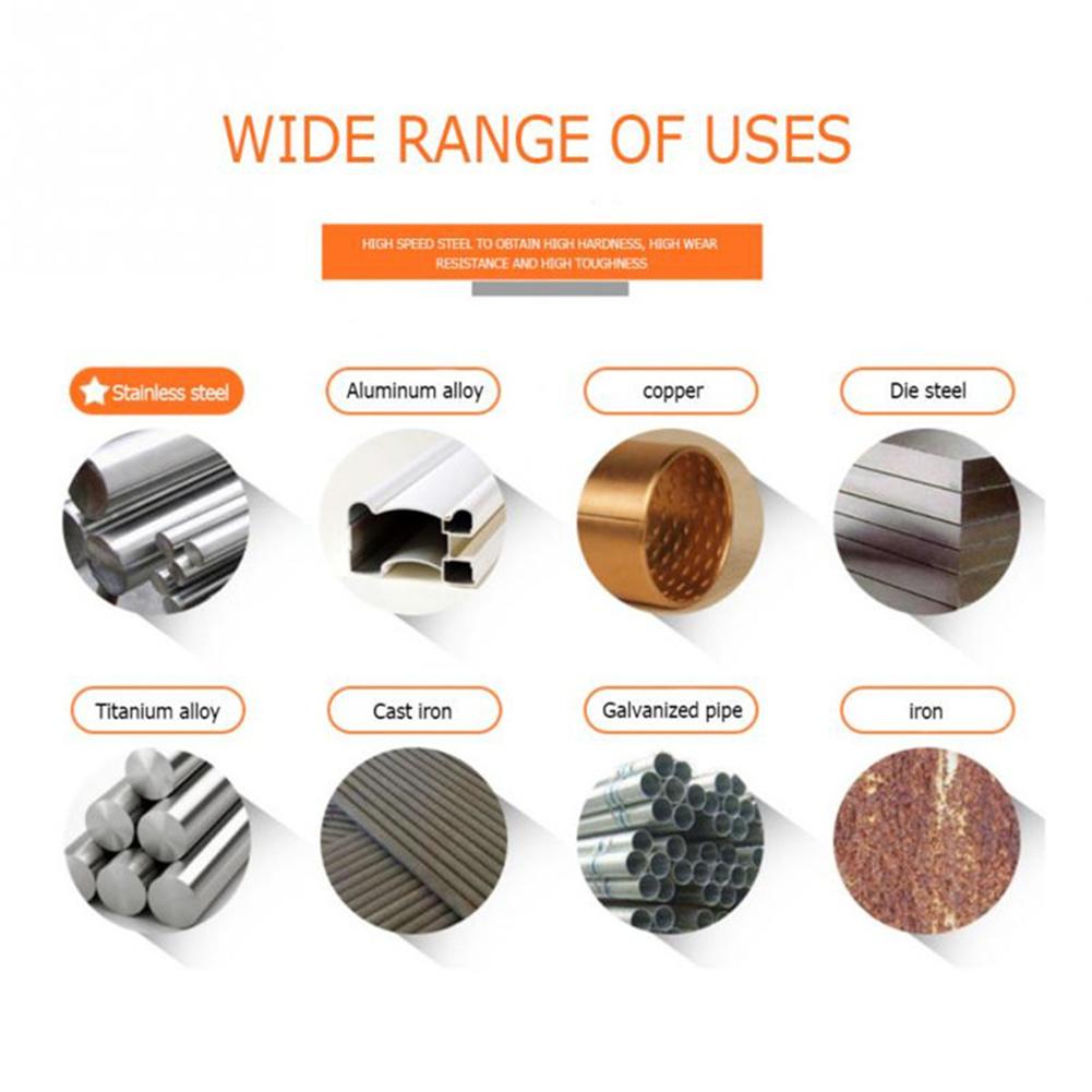 13 stk/sett metallborkronesett vridborkroner Hss Strong for stål metall Rask endringsdesign