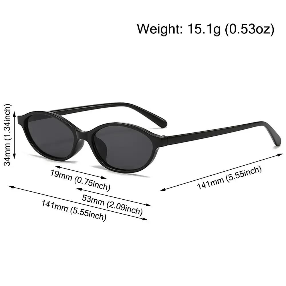 Retro Kocie Oko Owalne Okulary Przeciwsłoneczne Lekkie Modne Lata 90. Okulary Ochrona UV Okulary Słoneczne dla Kobiet i Mężczyzn
