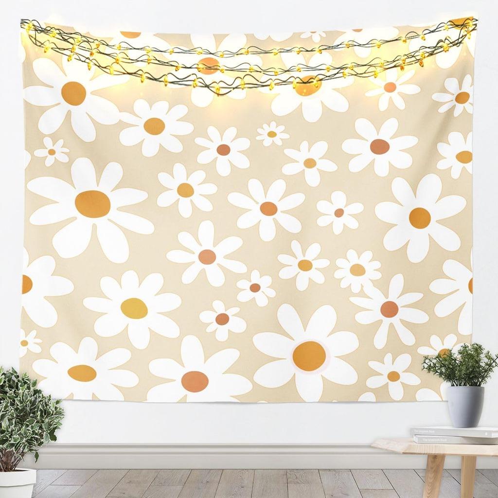 Modern Geometric Tapestry Brown Patchwork Texture Retro Wall Art for Living Room Bedroom Modern Art Wall Hanging Blanket Luxury
