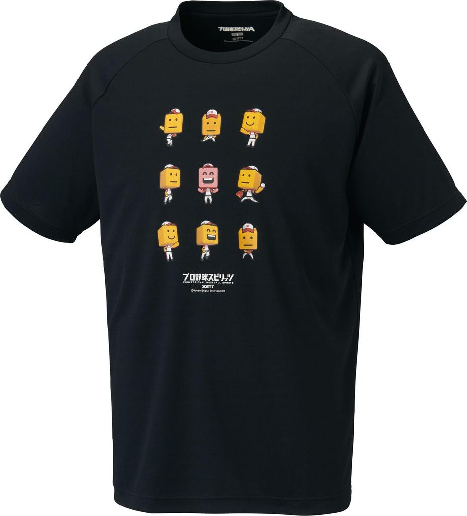 ZETT Professional Baseball Spirits A BOT97105 Black Choshu-kun T-Shirt Men's