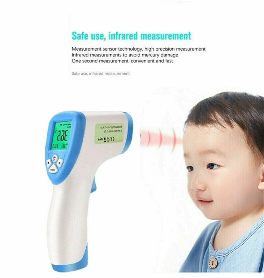 Digital 3 Colors IR Infrared Forehead Thermometer Gun fever Temperature Measurement Hs