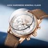 Stylish Mens New Watch Lige Casual Leather Quartz Watch Automatic Calendar Luminous Waterproof Watch
