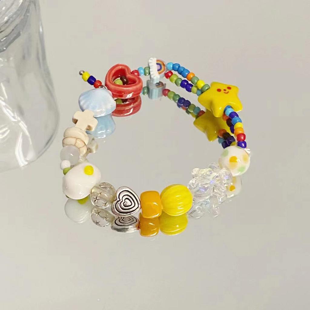 Cartoon Fish Beads Bracelet Unique Beads Bracelet Adjustable Chain Bracelet Fashion Wrist Jewelry Suitable for Women