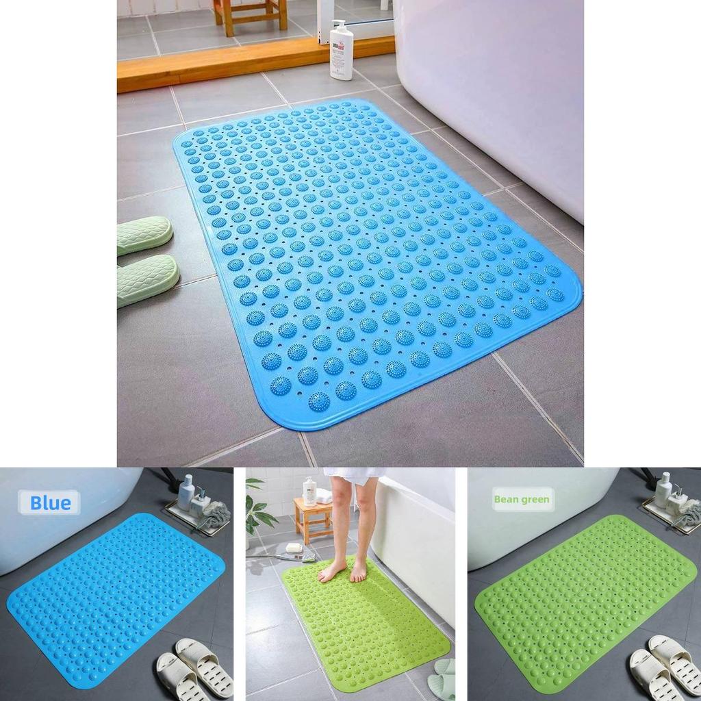 Large Pvc Shower Mat With Anti Slip And Massage Texture For Bathroom Safety