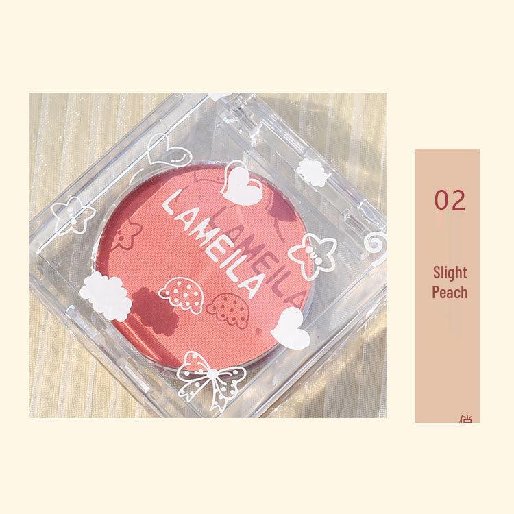 Xiaohongshu Energetic Matte Blush & Shimmer Highlighter - Natural Nude Contour Rouge Makeup