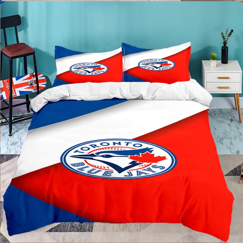 Toronto Jays 3pcs Bedding Set,Including 1pc Duvet Cover And 2pcs Pillowcases Perfect Gift for Christmas,Ideal for Bedroom, Dormitory