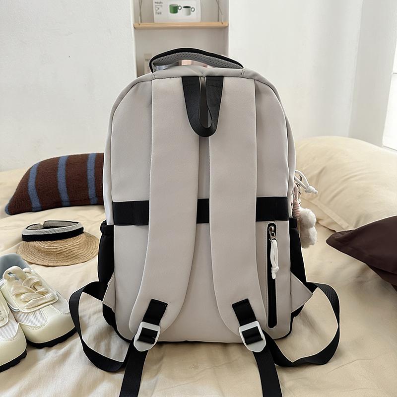 Backpack Large Capacity Student Schoolbag Color Contrast Backpack