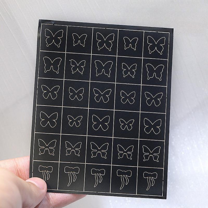 1Pc Hollow Inkjet Sticker Butterfly Star Love Star Airbrush Template Small Pattern Nail Sticker