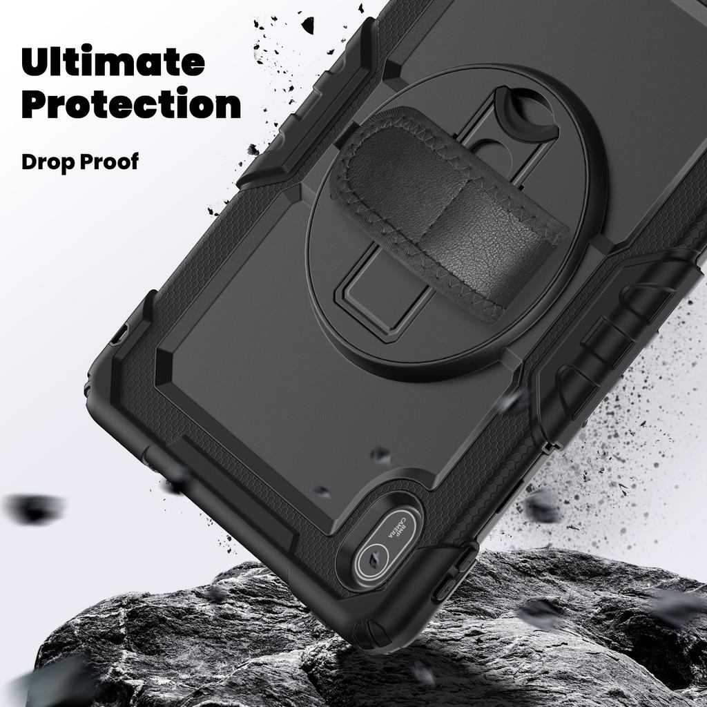 For Huawei MatePad SE 11 Case PC + Silicone Tablet Cover with PET Anti-Scratch Film and Shoulder Strap