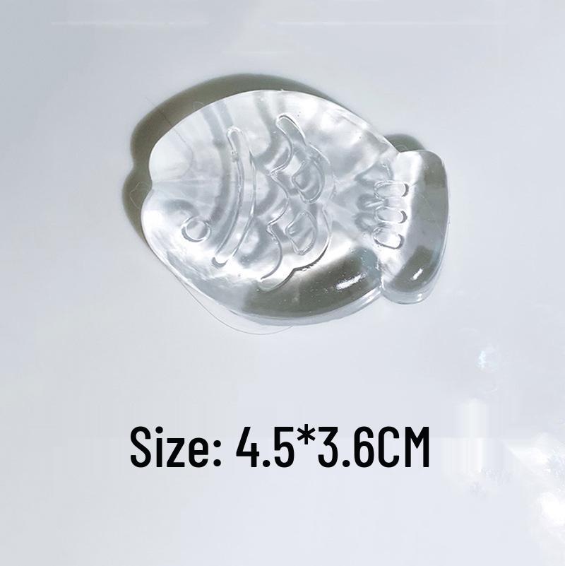 Transparent Glitter Sea Bream Squeeze Toy - Washable, Sticky Stress Relief Ice Cube Toy