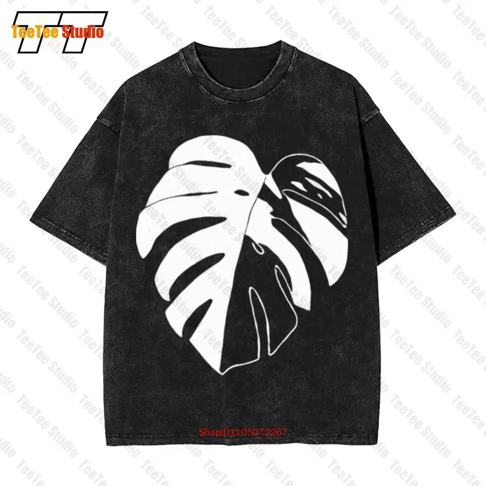 T-shirt Oversize Vintage Monstera Panaché Whwj
