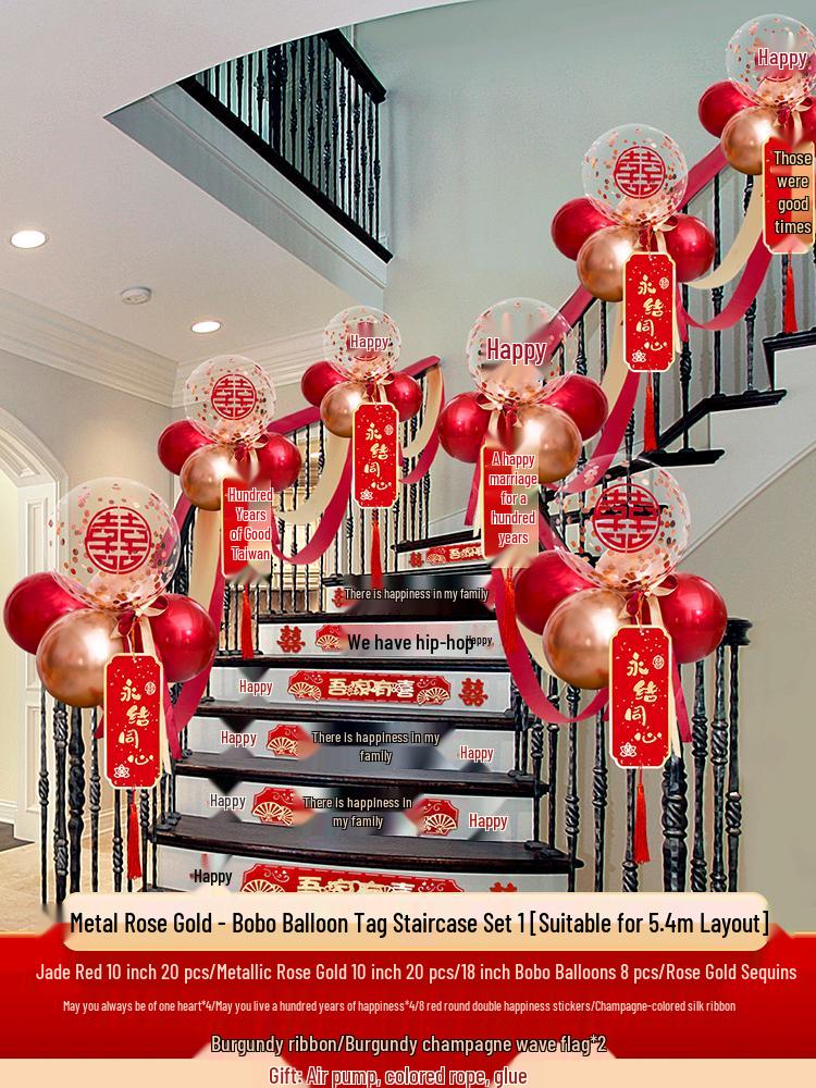 Stainless Steel Balcony & Stair Handrail Decor Set for Outdoor Weddings