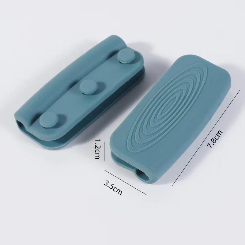 2Pcs Silicone Pot Handle Holders Heat Resistant Non Slip Anti Scald Pot Grip Covers for Kitchen Frying Pan Stock Pot Use