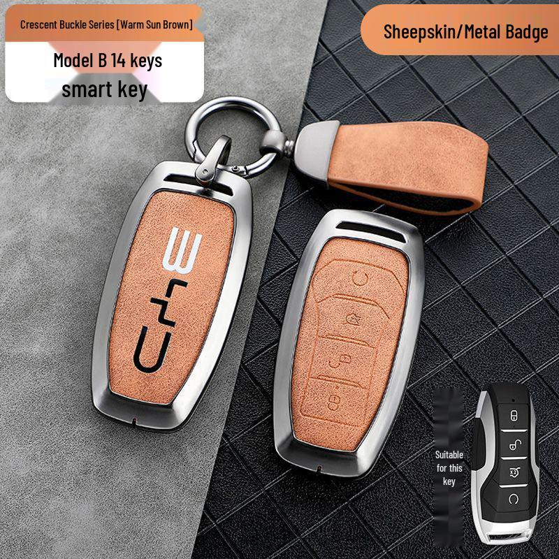Compatible Key Case for BYD: Qin Plus DMi, Dolphin, Song Plus, Han EV, Yuan Pro, Tang, and E2 Models