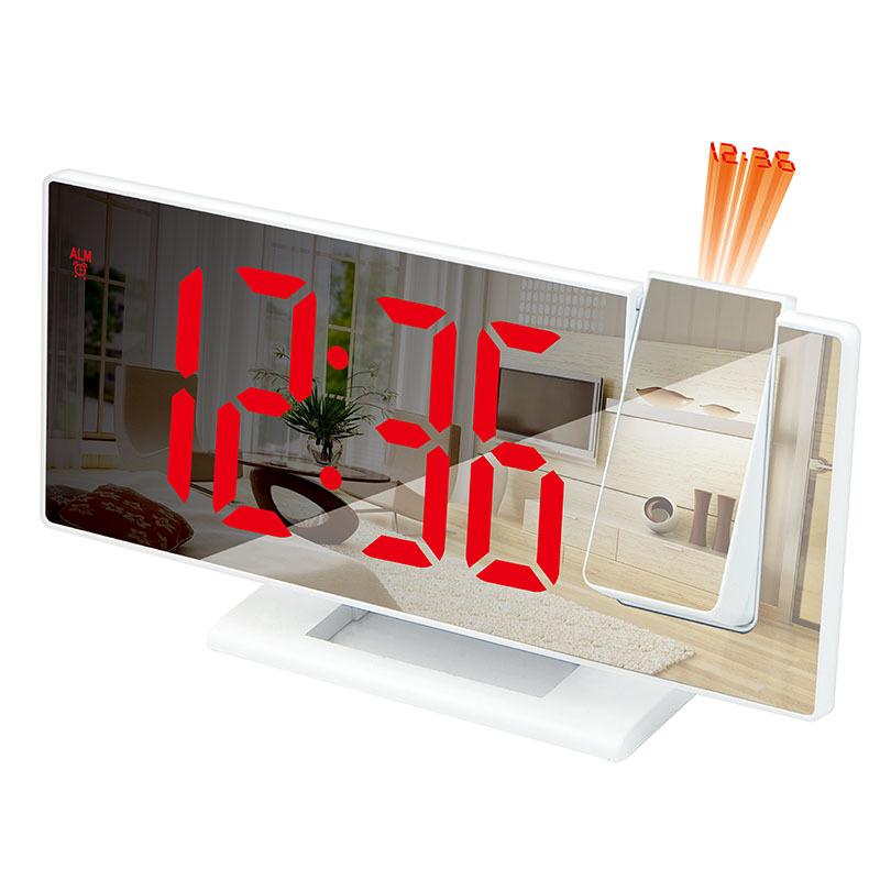 LED Projection Clock: Multifunctional Digital Alarm with USB and Auto Light-Sensing