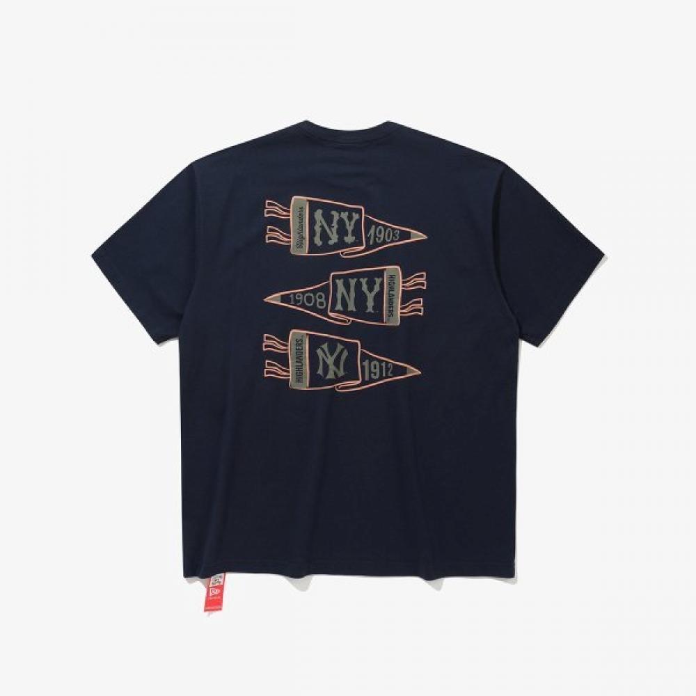 New Era Mlb CoopersTown New York Yankees Flag T shirT Team Navy 15147545