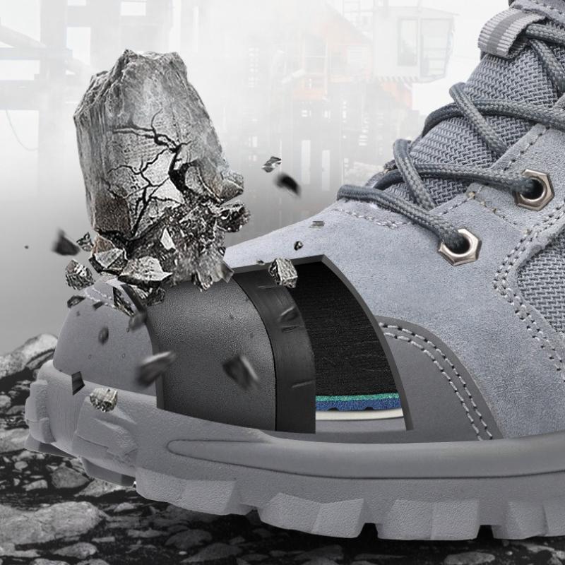 High-top Men Work Safety Shoes Women Lightweight Anti-smash Anti-puncture Work Sneakers Indestructible Protective Safety Boots