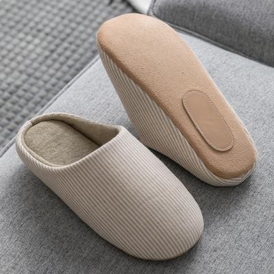 Japanese-style Home Silent Silent Slippers Non-slip Home Plaid Couple Slippers Office Couple Four Seasons Women