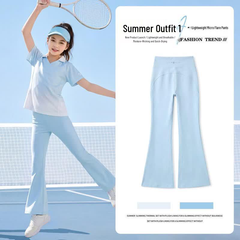 Moonkids Girls 2026 Summer Quick-Dry Sportswear & Flare Pants 120cm