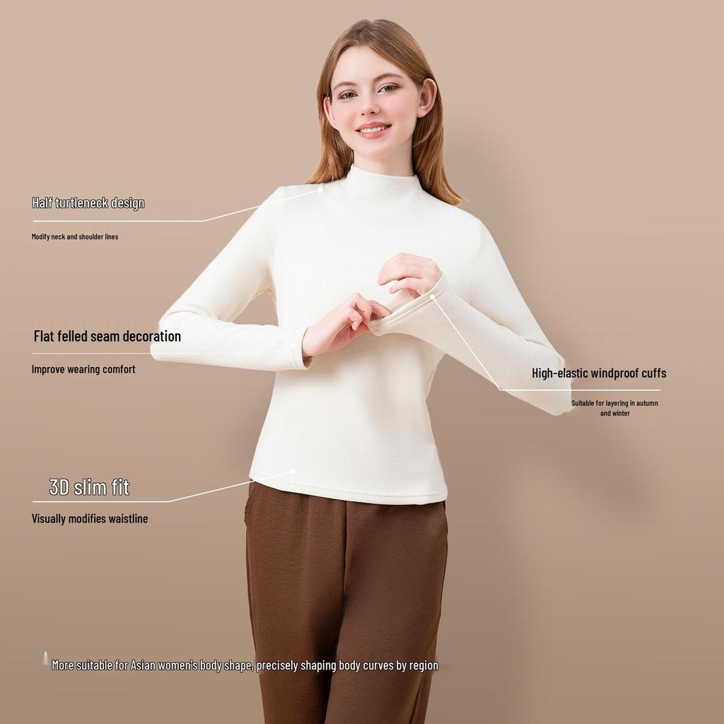 Dámské flísové základní vrchní triko z merino vlny na podzim