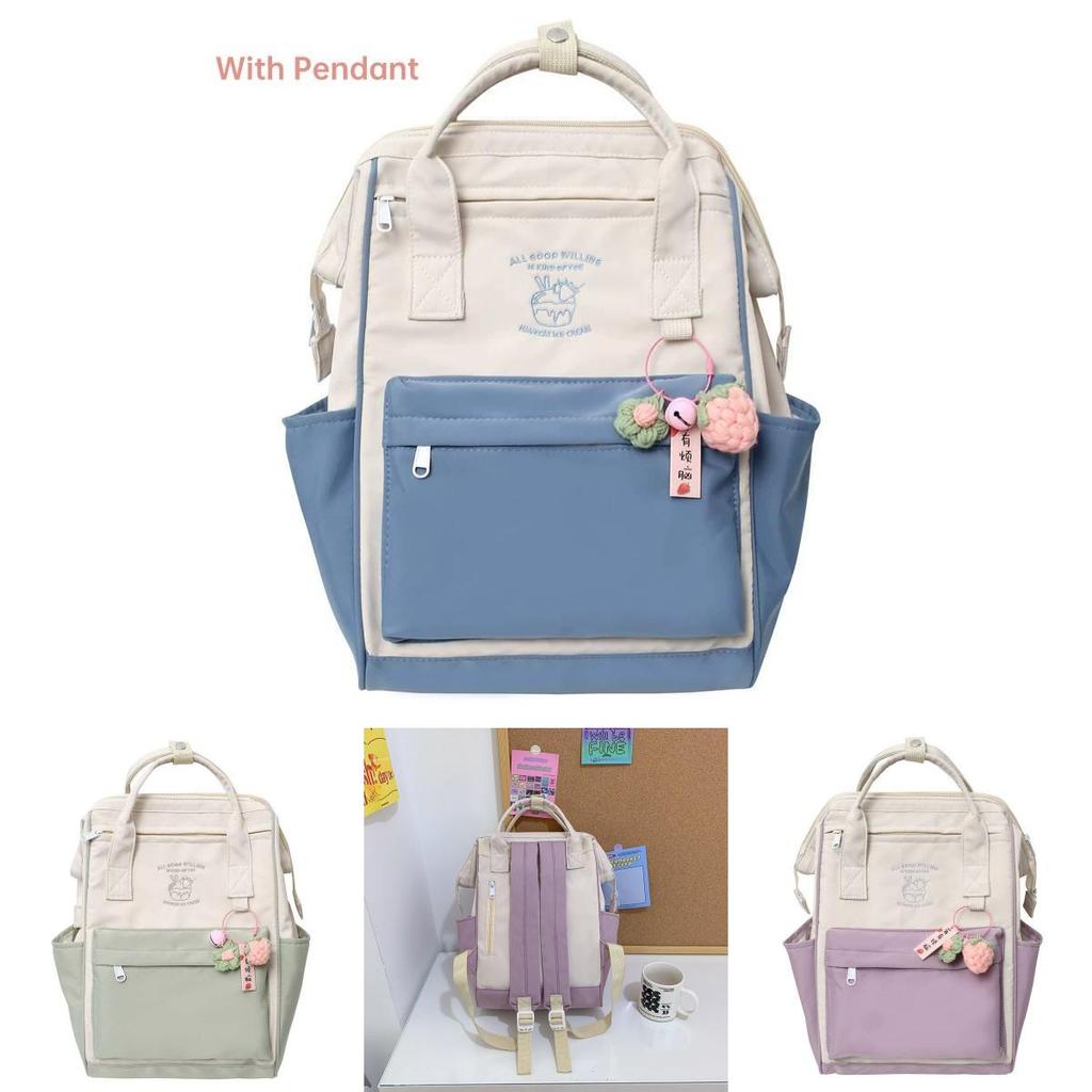 Forest Fairy Princess Nylon Backpack Lightweight Waterproof Trendy Student Bag For Girls