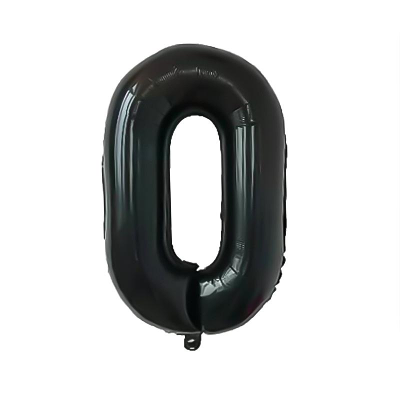 32 "Black Digital Balloon Beauty Thin Version Aluminum Film Balloon Birthday Party Balloon